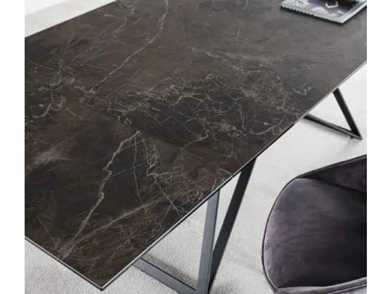 Tavolo rettangolare in vetro Architrave La seggiola in Offerta Outlet