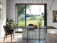 Tavolo rettangolare in vetro Big-wave Fiam in Offerta Outlet