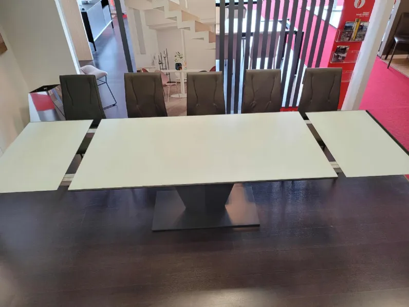 Tavolo in vetro rettangolare Diamante special Ozzio in offerta outlet