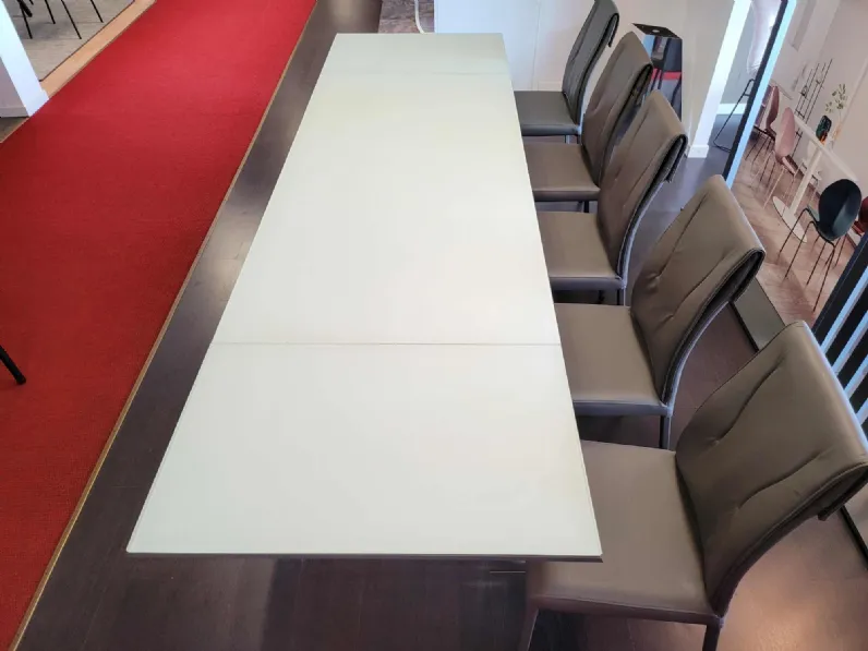Tavolo in vetro rettangolare Diamante special Ozzio in offerta outlet