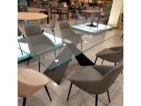 Tavolo rettangolare in vetro Extrachiaro La seggiola in Offerta Outlet