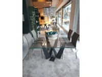 Tavolo rettangolare in vetro Reverse Tonin casa in Offerta Outlet