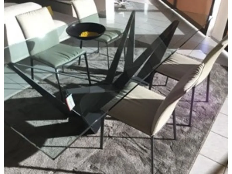 Tavolo in vetro rettangolare Skorpio fisso Cattelan italia a prezzo scontato