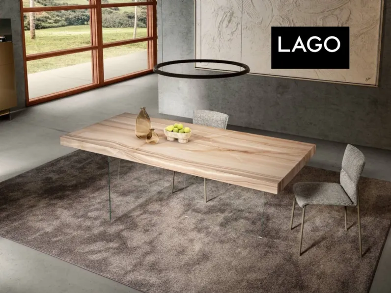 Tavolo Tavolo air xglass sp8 Lago in vetro Fisso scontato 22%
