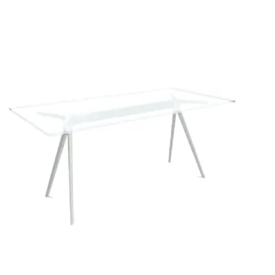 Tavolo fisso Tavolo baguette 90x180 piano in cristallo magis Magis a soli 740