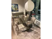 Tavolo rettangolare in vetro Tavolo butterfly 240x120 bas.brushed bronze piano vetro extrachiaro Cattelan italia in Offerta Outlet