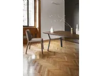 Tavolo rettangolare in legno Iron di Sangiacomo in Offerta Outlet