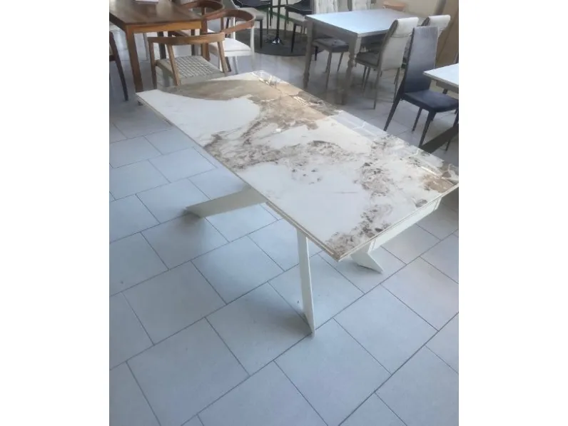 Tavolo  cristalceramica allungabile  pronta consegna Md work a prezzo ribassato