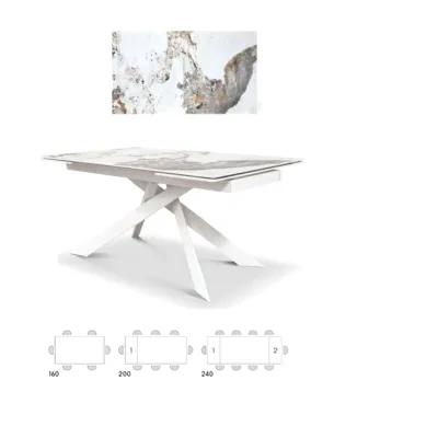 Tavolo Tavolo  cristalceramica allungabile  pronta consegna Md work a prezzo ribassato