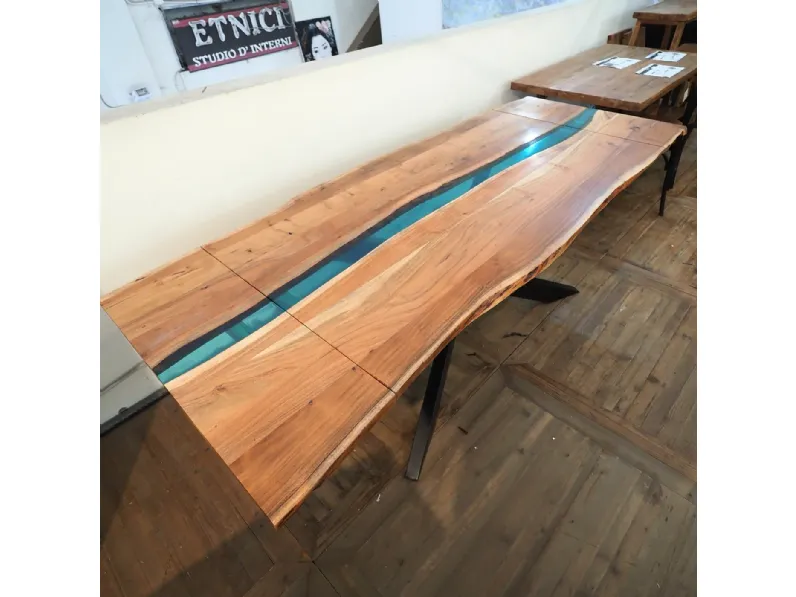 Tavolo rettangolare in legno Tavolo teak e resina l allungabile  di Nuovi mondi collection in Offerta Outlet