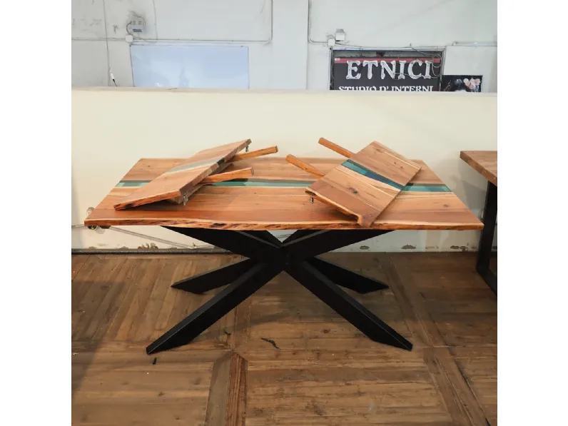 Tavolo rettangolare in legno Tavolo teak e resina l allungabile  di Nuovi mondi collection in Offerta Outlet