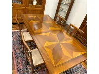 Tavolo in legno rettangolare Rosa dei venti Artigianale a prezzo ribassato