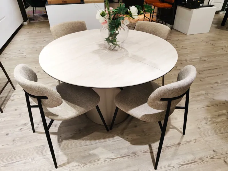 Tavolo rotondo allungabile Tango di Calligaris a prezzo riservato 