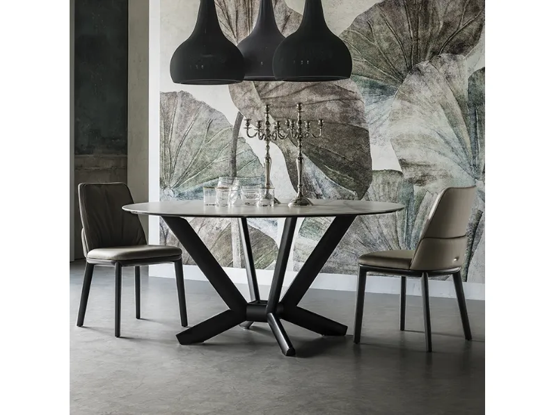 Tavolo Planer Keramik Round di Cattelan Italia in ceramica fisso.