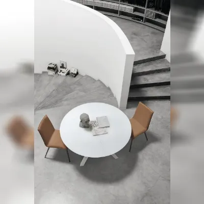 Tavolo rotondo con basamento centrale Zoe round Sedit scontato