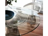 Tavolo Sigerico E/156/t in vetro Fisso, sconto del 15%. Max 75cm.