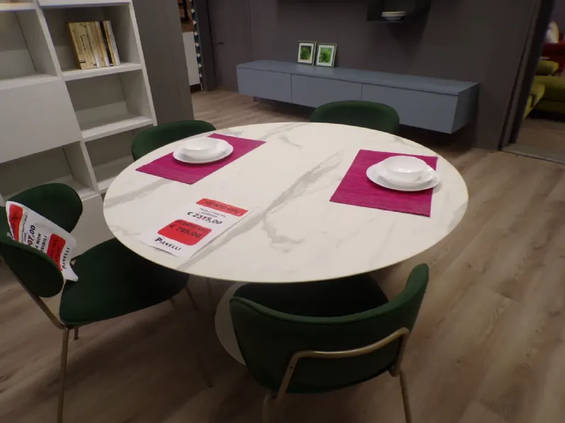 Tavolo rotondo in altri materiali Tavolo rotondo gierredue di Gierre mobili in Offerta Outlet