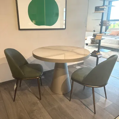 Tavolo rotondo in ceramica Saturno keramik bistrot di Cattelan italia in Offerta Outlet
