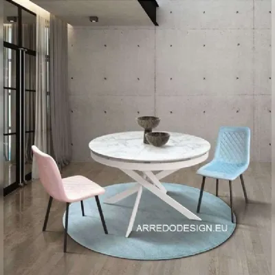 Tavolo Tempor 1940 Collezione esclusiva in ceramica Rotondo allungabile scontato 50%