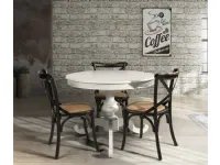 Tavolo rotondo in legno Art. occ025 Artigianale in Offerta Outlet