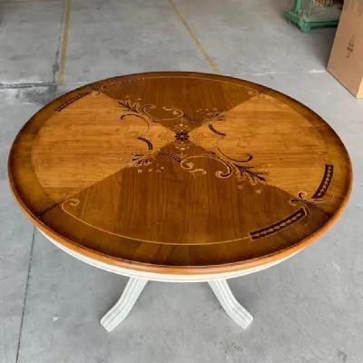 Tavolo rotondo in legno artigianale Giglio, prezzo scontato.