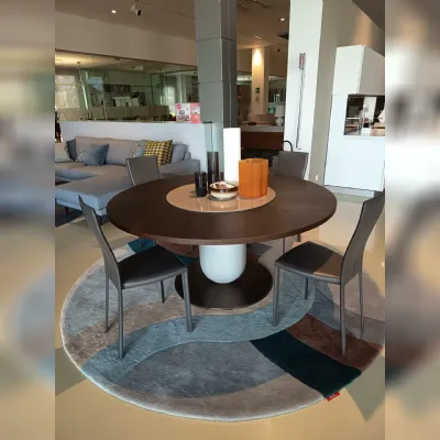 Tavolo rotondo in legno Ettore  di Pianca in Offerta Outlet 