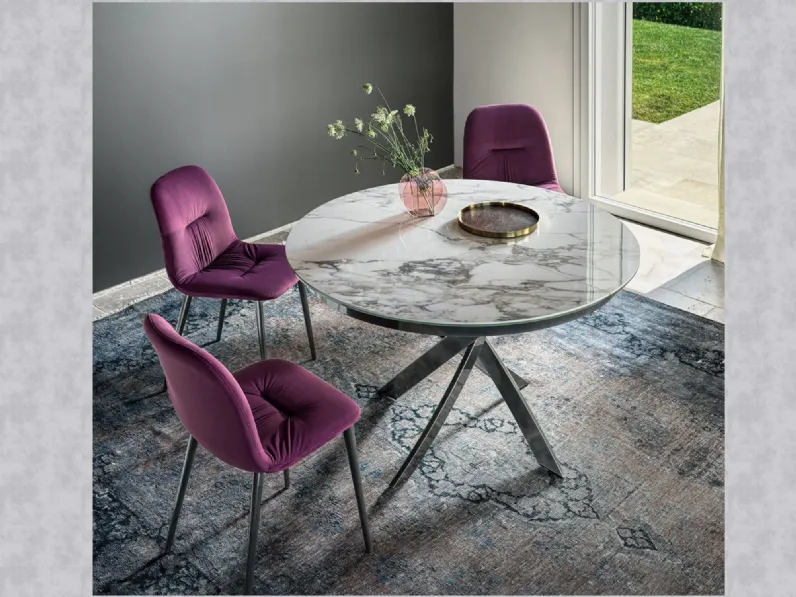 Tavolo rotondo in marmo Barone Bontempi in Offerta Outlet