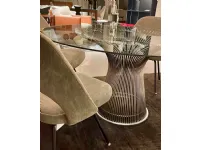 Tavolo in vetro rotondo Platner  Knoll in offerta outlet