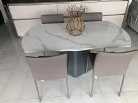 Tavolo con piano in ceramica rotondo di Target point a PREZZO OUTLET 