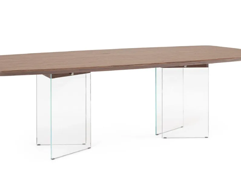 Tavolo sagomato in legno Castiels di Artigianale in Offerta Outlet