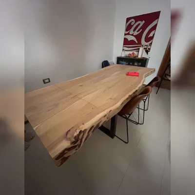 Tavolo in legno sagomato Tavolo allungabile   industrial legno  Nuovi mondi collection a prezzo ribassato