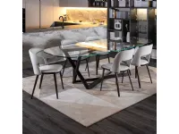 Tavolo Jones e vence outlet Diotti.com in vetro Fisso scontato 30%