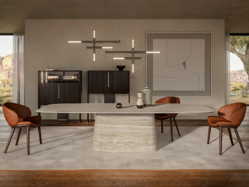 Tavolo in ceramica sagomato Napoleon Cattelan italia in offerta outlet