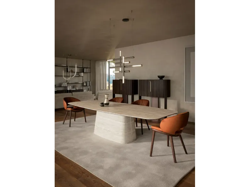 Tavolo in ceramica sagomato Napoleon Cattelan italia in offerta outlet