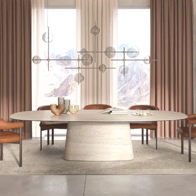 Tavolo in ceramica sagomato Napoleon Cattelan italia in offerta outlet