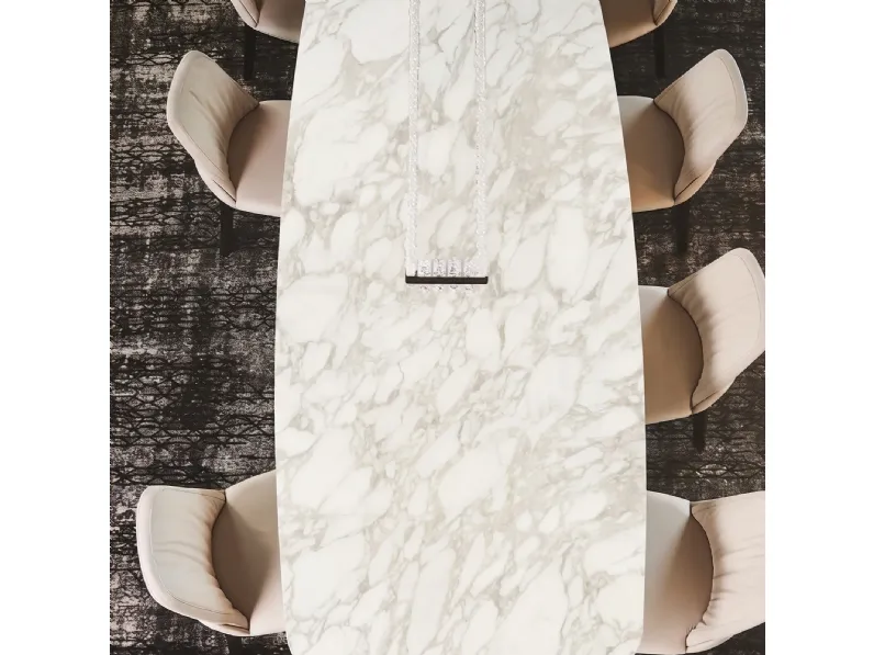 Tavolo sagomato in ceramica Skorpio keramik di Cattelan italia in Offerta Outlet