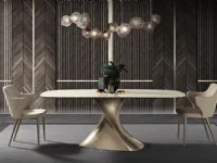 Tavolo in ceramica sagomato Tavolo luxury vetroceramica calacatta o nero greco  Md work in offerta outlet