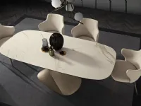 Tavolo in ceramica sagomato Tavolo luxury vetroceramica calacatta o nero greco  Md work in offerta outlet