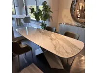 Tavolo sagomato in ceramica Tyron keramik drive di Cattelan italia in Offerta Outlet