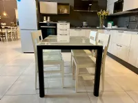 Tavolo in vetro rettangolare Scarabeo Scavolini in offerta outlet