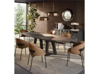 Tavolo in vetro sagomato Singapore Scavolini a prezzo ribassato