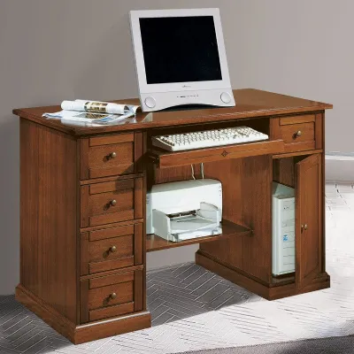 Tavolo fisso Scrittoio arte povera porta-pc in promo-sconto del 50% Artigianale a soli 990