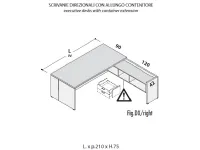 Tavolo rettangolare a penisola Scrivania e ufficio direzionale completo delta evo Las mobili scontato