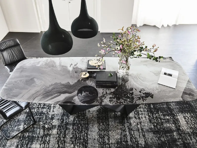Tavolo con piano in ceramica rettangolare di Cattelan italia a PREZZO OUTLET 