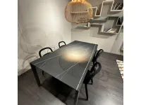 Tavolo in vetro rettangolare Soffio Pianca in offerta outlet