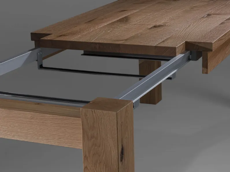 Tavolo in legno rettangolare Solid Pizzolato in offerta outlet