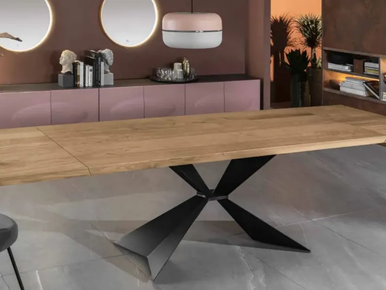 Tavolo rettangolare in legno Stark di Stones in Offerta Outlet