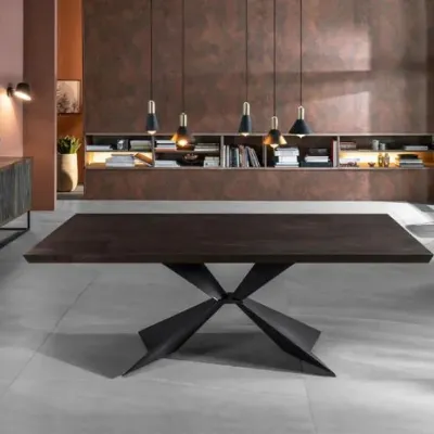 Tavolo rettangolare in legno Stark di Stones in Offerta Outlet