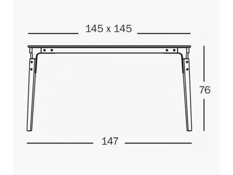 Tavolo fisso Tavolo steelwood in hpl bianco 145x145 Magis a soli 715 Euro