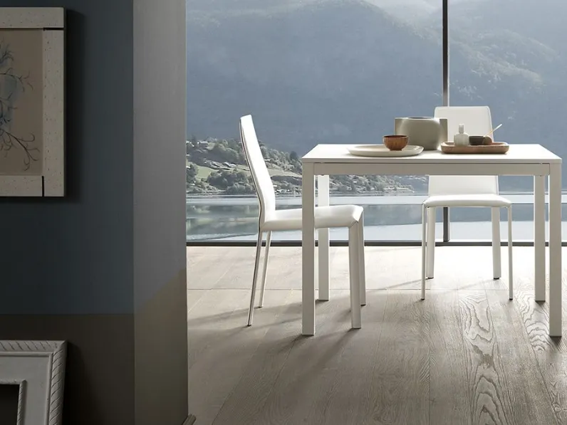 Tavolo con piano in marmo rettangolare di Altacom a PREZZO OUTLET 
